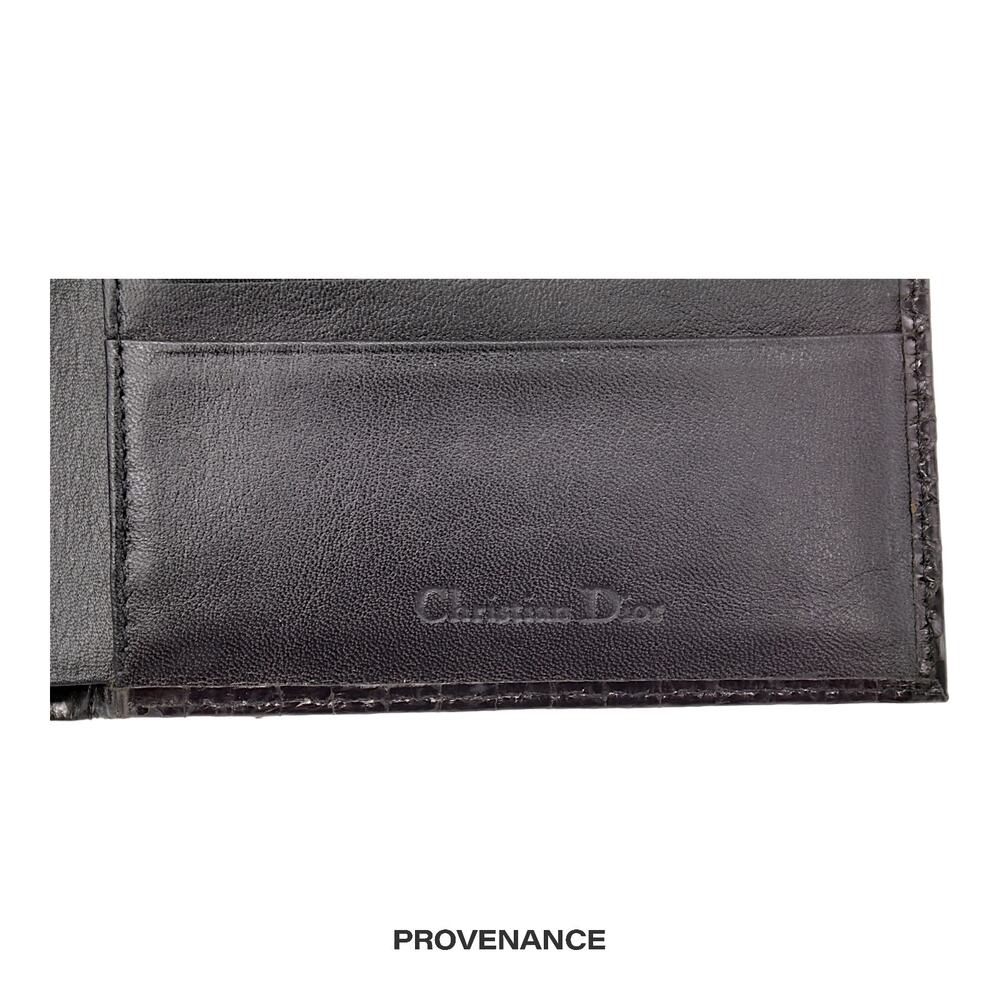 🔴 Christian Dior Bifold Wallet - Black Snakeskin - Picture 6 of 6